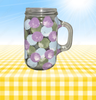 Mugs Mason Jar Hand Painted HAPPY DOTS Green Blue Lilac Drinkware Barware Kitchen Decor Summer Gift Idea Unique One of a Kind {{ JAMsCraftCloset }}