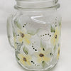 Mugs Mason Jar Drinking Jar Hand Painted Floral Aqua Yellow Purple Pink Blue Golden Harvest Unique Gift Idea {{ JAMsCraftCloset }}