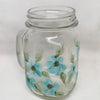 Mugs Mason Jar Drinking Jar Hand Painted Floral Aqua Yellow Purple Pink Blue Golden Harvest Unique Gift Idea {{ JAMsCraftCloset }}