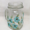 Mugs Mason Jar Drinking Jar Hand Painted Floral Aqua Yellow Purple Pink Blue Golden Harvest Unique Gift Idea {{ JAMsCraftCloset }}