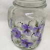 Mugs Mason Jar Drinking Jar Hand Painted Floral Aqua Yellow Purple Pink Blue Golden Harvest Unique Gift Idea {{ JAMsCraftCloset }}