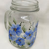 Mugs Mason Jar Drinking Jar Hand Painted Floral Aqua Yellow Purple Pink Blue Golden Harvest Unique Gift Idea {{ JAMsCraftCloset }}
