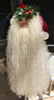 Santa Face 3 Long Long White Sparkly Fluffy Beard Vintage Resin Face Primitive or Country Santa Wall Art Collectible - JAMsCraftCloset
