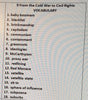 US History 9 FROM THE COLD WAR TO CIVIL RIGHTS Teacher Resource Supplemental Vocabulary Activities-Civil Rights Movement-Cold War-Desegregating Schools-Emmet Till-Little Rock 9-GI Bill-FREE Activities Included {{ JAMsCraftCloset }}