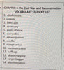 FLORIDA STUDIES Social Studies Houghton Mifflin UNIT 3 CHAPTER 6 The Civil War and Reconstruction-Teacher Resource Supplemental Vocabulary Activities-Civil War-Clara Barton,-Harriet Beecher Stowe-Reconstruction-Secession-FREE Activities Included {{ JAMsCraftCloset }}