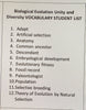 Science BIOLOGICAL EVOLUTION-UNITY AND DIVERSITY Teacher Resource Supplemental Vocabulary Activities-Adaptations-Fossil Record-Artificial -Natural Selection-Darwin-Embryo-Evolution-Mutations-Selective Breeding-FREE Activities Included {{ JAMsCraftCloset }}