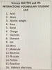 Science MATTER and ITS INTERACTIONS Teacher Resource Supplemental Vocabulary Activities-Acids-Bases-Atomic Mass-Atomic Structure-Bond Covalent-Atoms-Electrons-Matter-Periodic Table-Protons-2-8-8 Rule-FREE Activities Included {{ JAMsCraftCloset }}