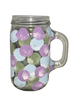 Mugs Mason Jar Hand Painted HAPPY DOTS Green Blue Lilac Drinkware Barware Kitchen Decor Summer Gift Idea Unique One of a Kind {{ JAMsCraftCloset }}