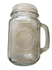 Mugs Mason Embossed One Pint Clear Glass 16 Oz. Drinking Jar Vintage Golden Harvest Unique Gift Idea SET OF 6 {{ JAMsCraftCloset }}