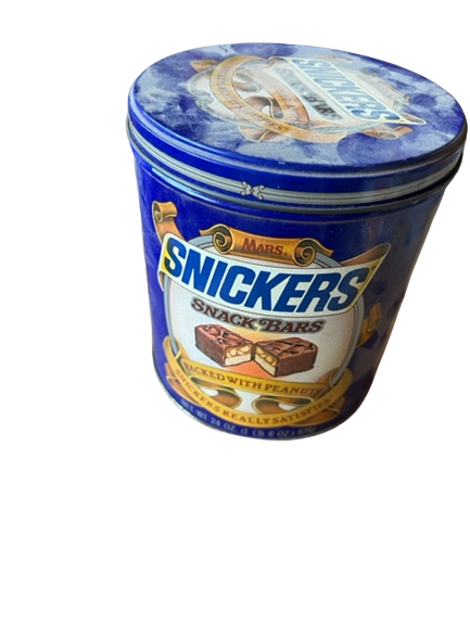 Vintage Snickers Advertisement Tin Snack Bars Collectible - Mars Inc - Retro - 1980s {{ JAMsCraftCloset }}