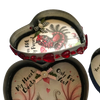 Valentine Heart-Shaped Tin Wall Art Handmade Hand Painted Love Saying - I AM ALL YOU NEED Holiday Decoration Gift Idea Crafters Delight {{ JAMsCraftCloset }}