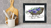 DIGITAL GRAPHIC DESIGN-Country-Floral-Vintage Sleigh 2 Blue White Floral-Sublimation-Download-Digital Print-Clipart-PNG-SVG-JPEG-Crafters Delight-Digital Art