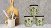 Cups Mugs Coffee Hand Painted White With Black Dot Daisies Set of 2 BUY 2 Get 1 FREE {{ JAMsCraftCloset }}