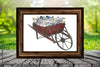 DIGITAL GRAPHIC DESIGN-Country-Floral-Vintage Wheelbarrow 5 White Purple Floral-Sublimation-Download-Digital Print-Clipart-PNG-SVG-JPEG-Crafters Delight-Digital Art - JAMsCraftCloset