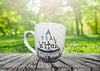 Mugs Cups Halloween Hand Painted Happy Witch Salem Witch Ghoulfriends Pumps to Broom {{ JAMsCraftCloset }}
