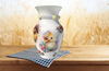 Glass VASE Decoupaged EASTER CHICKS Holiday Decor Wedding Decor Shelf Sitter Vase Shabby Chic Victorian BoHo Decor Gift Idea - JAMsCraftCloset