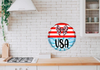 ROUND Digital Graphic Design USA Sublimation PNG SVG Lake House Sign Farmhouse Country Home Cabin PATRIOTIC Wall Art Wreath Design Gift Crafters Delight HAPPY CRAFTING {{ JAMsCraftCloset }}