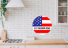 ROUND Digital Graphic Design LET FREEDOM RING Sublimation PNG SVG Lake House Sign Farmhouse Country Home Cabin Workshop Man Cave PATRIOTIC Wall Art Wreath Design Gift Crafters Delight HAPPY CRAFTING {{ JAMsCraftCloset }}
