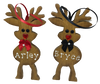 Christmas Personalized Ornament Handmade REINDEER Wooden Holiday Tree Decoration Gift Crafters Delight {{ JAMsCraftCloset }}
