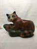 Vintage CERAMIC RACCOON FLOWER POT - Handmade - Used/Preowned - 1960s or before - Retro Style - Collectible - Home Decor - Gift for the Animal Lover or Gardener - JAMsCraftCloset
