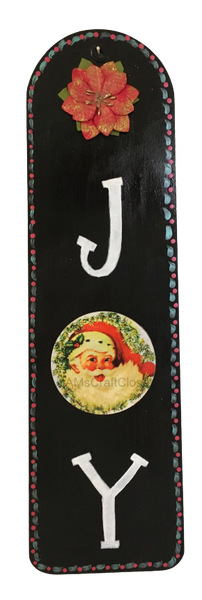 FAN BLADE Wall Art Chalkboard JOY 1 Upcycled Repurposed Ceiling Fan Blade Wall Art Hand Painted Christmas Holiday Decor Handmade Home Decor Unique Gift {{ JAMsCraftCloset }}