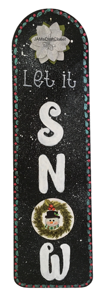 FAN BLADE Wall Art Chalkboard LET IT SNOW Upcycled Repurposed Ceiling Fan Blade Wall Art Hand Painted Christmas Holiday Decor Handmade Home Decor Unique Gift {{ JAMsCraftCloset }}