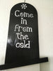 FAN BLADE Wall Art Chalkboard COME IN FROM THE COLD Upcycled Repurposed Ceiling Fan Blade Wall Art Hand Painted Christmas Holiday Decor Handmade Home Decor Unique Gift {{ JAMsCraftCloset }}