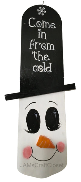 FAN BLADE Wall Art Chalkboard COME IN FROM THE COLD Upcycled Repurposed Ceiling Fan Blade Wall Art Hand Painted Christmas Holiday Decor Handmade Home Decor Unique Gift {{ JAMsCraftCloset }}