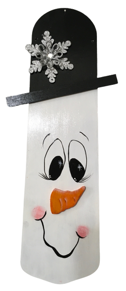 FAN BLADE Wall Art Chalkboard SNOWMAN 2 Upcycled Repurposed Ceiling Fan Blade Wall Art Hand Painted Christmas Holiday Decor Handmade Home Decor Unique Gift {{ JAMsCraftCloset }}