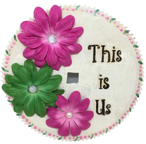 Vintage SAW BLADE Round Circular Upcycled Handmade Hand Painted Wall Art THIS IS US Home Decor Saw Wall Hanging Sawblade Art Metal Art Blade Art Circular Saw Art Crafters Delight Unique Gift POSITIVE SAYING Decor {{ JAMsCraftCloset }}