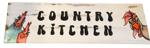 COUNTRY KITCHEN 2 Wooden Sign Wall Art Gift Idea Positive Words Handmade Hand Painted Pen and Ink Kitchen Decor Gift Idea Home Decor-One of a Kind-Unique Signs-Home Decor-Country Decor-Cottage Chic Decor-Gift- JAMsCraftCloset