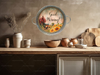 Galvanized Metal Round TRAY Farmhouse Country Coffee Bar Wall Art GOOD MORNING Handmade Gift Idea  - JAMsCraftCloset