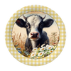 ROUND Digital Graphic Design COW WITH DAISIES Floral Wedding Gift First Home Sublimation Decoupage PNG SVG Country Farmhouse Home Kitchen Decor Wall Art Shelf Sitter Gift Crafters Delight - JAMsCraftCloset