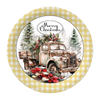 ROUND Digital Graphic Design  MERRY CHRISTMAS OLD TRUCK - CHRISTMAS DESIGN PNG-JPEG-PDF-SVG-Decoupage-Sublimation Design Graphic Country Farmhouse Home Decor HOLIDAY Decor Gift Crafters Delight - JAMsCraftCloset