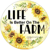 ROUND Digital Graphic Design LIFE IS BETTER ON THE FARM Sublimation PNG SVG Lake House Sign Farmhouse Country Home Cabin KITCHEN Wall Art Decor Wreath Design Gift Crafters Delight HAPPY CRAFTING - JAMsCraftCloset