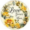 ROUND Digital Graphic Design LOVE GROWS HERE Sublimation PNG SVG Lake House Sign Farmhouse Country Home Cabin Wall Art Decor Wreath Design Gift Crafters Delight HAPPY CRAFTING {{ JAMsCraftCloset }}