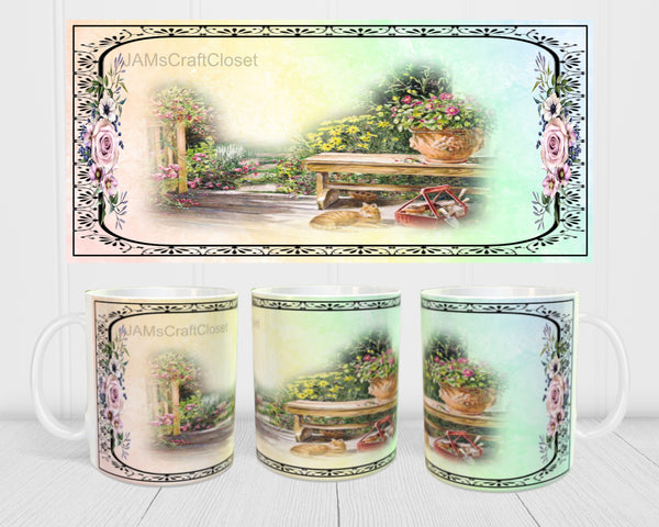 MUG Coffee Full Wrap Sublimation Digital Graphic Design Download GARDENING 1 SVG-PNG Crafters Delight {{ JAMsCraftCloset }}