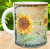 MUG Coffee Full Wrap Sublimation Digital Graphic Design Download SUNFLOWER 3 SVG-PNG Crafters Delight {{ JAMsCraftCloset }}