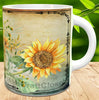 MUG Coffee Full Wrap Sublimation Digital Graphic Design Download SUNFLOWER 3 SVG-PNG Crafters Delight {{ JAMsCraftCloset }}
