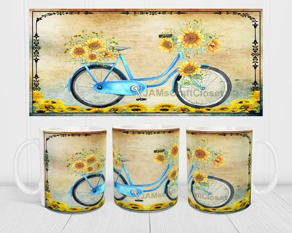 MUG Coffee Full Wrap Sublimation Digital Graphic Design Download SUNFLOWER 4 SVG-PNG Crafters Delight {{ JAMsCraftCloset }}