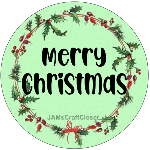 ROUND Digital Graphic Design MERRY CHRISTMAS Holiday Sublimation PNG SVG Lake House Sign Farmhouse Country Home Cabin Workshop Man Cave Wall Art Wreath Design Gift Crafters Delight HAPPY CRAFTING {{ JAMsCraftCloset }}