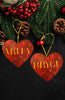 Christmas Personalized Ornament Handmade NAME ON HEART RED GOLD BLING Large HEART SHAPED Wooden Sublimation Large Holiday Tree Decoration GIFT Crafters Delight {{ JAMsCraftCloset }}