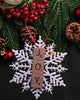Ornament Handmade Plastic Snowflake Wooden Scrabble Pieces JOY Holiday Tree Decor {{ JAMsCraftCloset }}