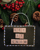 Ornament Wall Art Handmade Wooden Scrabble Pieces LET IT SNOW Christmas Holiday Decor {{ JAMsCraftCloset }}
