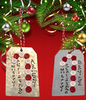 CANDY CANE BUTTON ORNAMENTS Galvanized Tin Metal Christmas Tree Ornament Gift Handmade Holiday Decor Unique Personalized Ornament Stocking Stuffer {{ JAMsCraftCloset }}