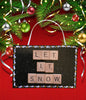 Ornament Wall Art Handmade Wooden Scrabble Pieces LET IT SNOW Christmas Holiday Decor {{ JAMsCraftCloset }}