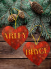 Christmas Personalized Ornament Handmade NAME ON HEART RED GOLD BLING Large HEART SHAPED Wooden Sublimation Large Holiday Tree Decoration GIFT Crafters Delight {{ JAMsCraftCloset }}