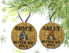 Christmas Personalized Ornament Handmade BETTER NOT POUT Large Round Wooden Sublimation Large Holiday Tree Decoration GIFT Crafters Delight {{ JAMsCraftCloset }}