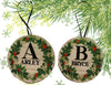 Christmas Personalized Ornament Handmade INITIAL AND NAME WREATH Large Round Wooden Sublimation Large Holiday Tree Decoration GIFT Crafters Delight {{ JAMsCraftCloset }}