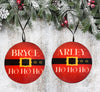Christmas Personalized Ornament Handmade SANTA HO HO HO Large Round Wooden Sublimation Large Holiday Tree Decoration GIFT Crafters Delight {{ JAMsCraftCloset }}